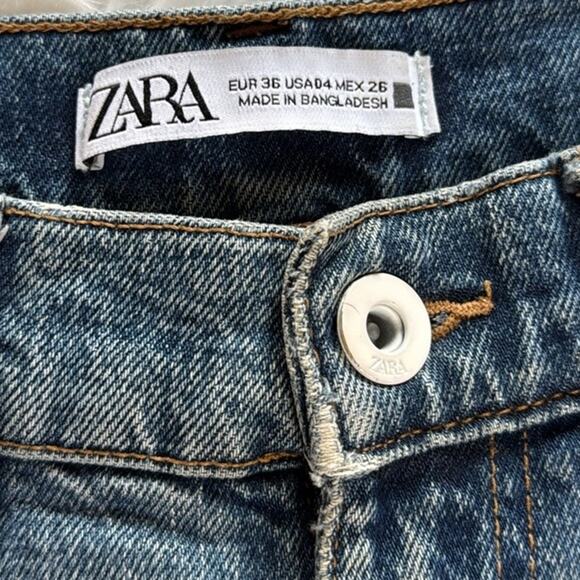 Zara High Waist Ankle Length Mom Jeans - Picture 4 of 9